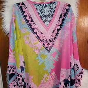 Belle by Kim Gravel status print poncho